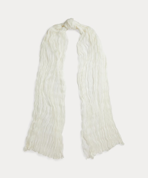 メタリック プリーテッド シルク スカーフ