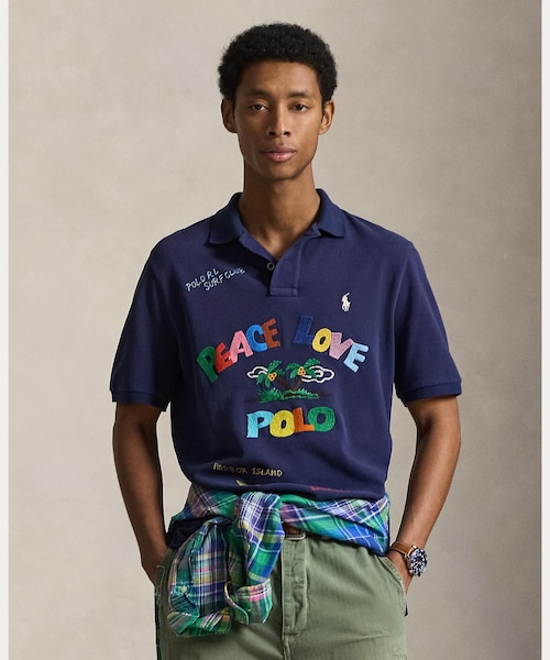 クラシック フィット Peace Love Polo シャツ｜ポロ ラルフ ローレンの