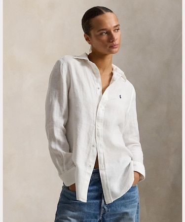 クラシック フィット リネン シャツ