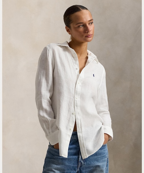 クラシック フィット リネン シャツ