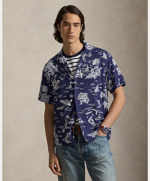 クラシック フィット Polo ベア キャンプ シャツ