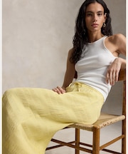 シアサッカー ドローストリング スカート