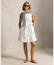 コットン オックスフォード スリーブレス シャツドレス