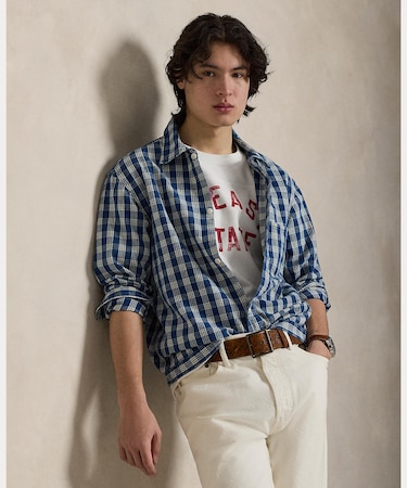 クラシック フィット チェック オックスフォード オーバーシャツ