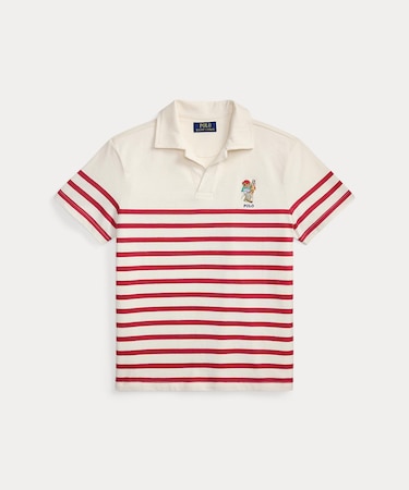 (ボーイズ 8才～20才)Polo ベア ストライプド コットン ポロシャツ