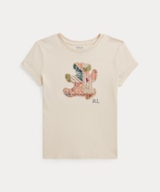 (ガールズ 7才～16才)パッチワーク Polo ベア コットン ジャージー Tシャツ
