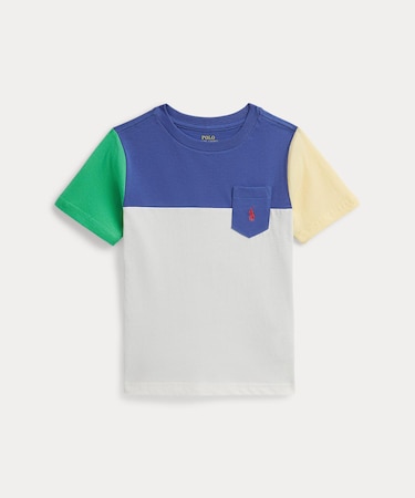 (ボーイズ 2才～7才)カラーブロック コットン ジャージー Tシャツ