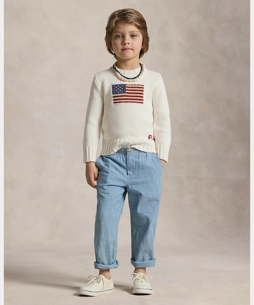 (ボーイズ 2才~7才)Polo プレップスター シャンブレー パンツ