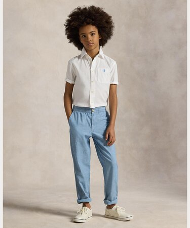 (ボーイズ 8才～20才)Polo プレップスター シャンブレー パンツ