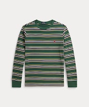 (ボーイズ 8才~20才)ストライプド コットン ロングスリーブ Tシャツ