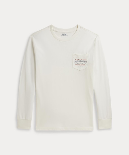 (ボーイズ 8才～20才)コットン ジャージー ロングスリーブ Tシャツ
