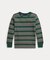 (ボーイズ 2才～7才)ストライプド コットン ロングスリーブ Tシャツ