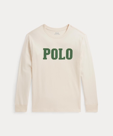 (ボーイズ 8才~20才)ロゴ コットン ロングスリーブ Tシャツ