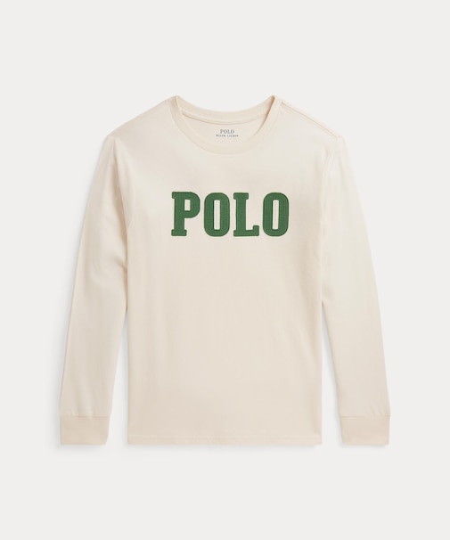 (ボーイズ 8才~20才)ロゴ コットン ロングスリーブ Tシャツ