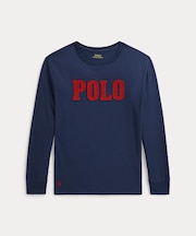(ボーイズ 8才~20才)ロゴ コットン ロングスリーブ Tシャツ