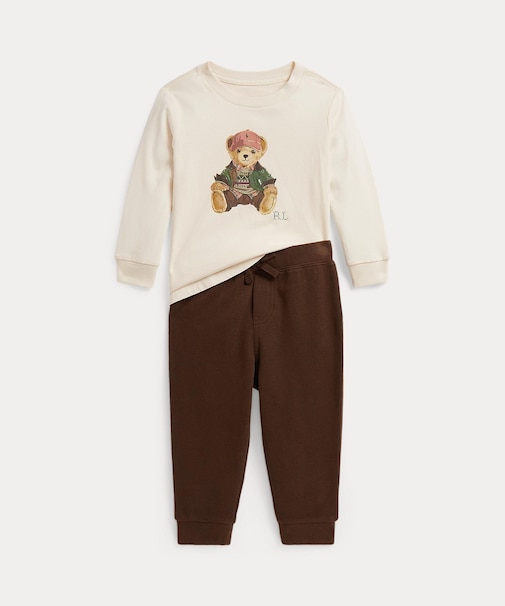 (ベビー)Polo ベア コットン Tシャツ & ジョガー パンツ
