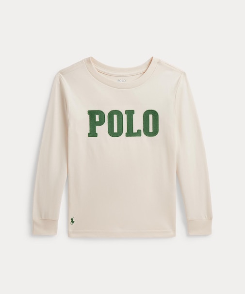 (ボーイズ 2才～7才)ロゴ コットン ロングスリーブ Tシャツ