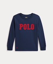 (ボーイズ 2才~7才)ロゴ コットン ロングスリーブ Tシャツ