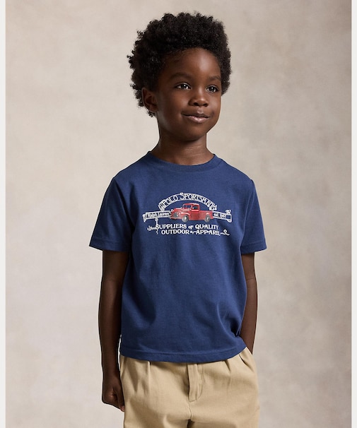 (ボーイズ 2才～7才)Polo Sportsman コットン ジャージー Tシャツ