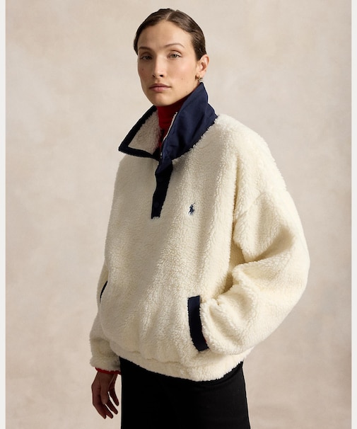 Polo ベア ハイパイル フリース ファネルネック