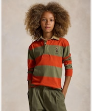 (ボーイズ 8才~20才)Polo ベア コットン ラグビー シャツ