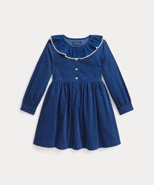 (ガールズ 2才～6才)コットン コーデュロイ シャツドレス