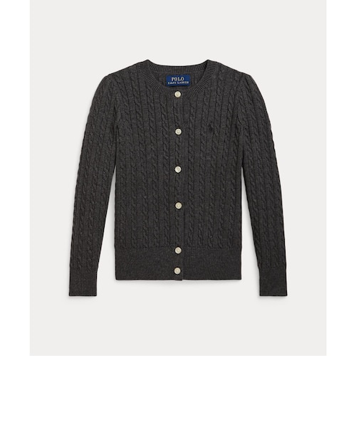ガールズ 2才～6才)ミニケーブル コットン カーディガン｜ポロ ラルフ