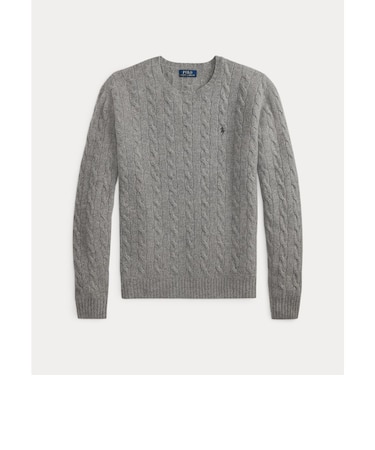 ケーブルニット ウールカシミヤ セーター