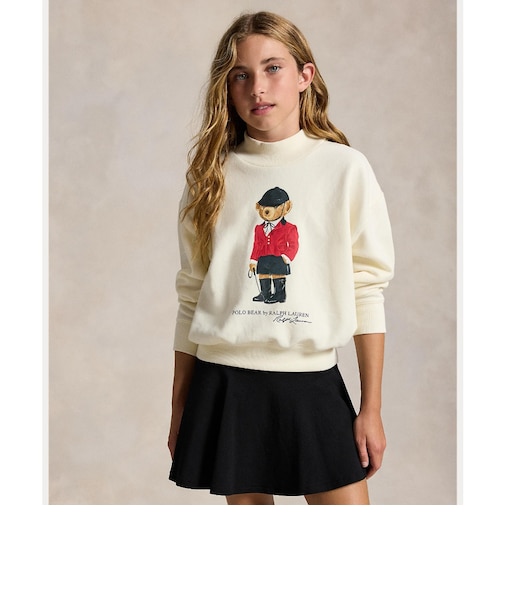 (ガールズ 7才～16才)Polo ベア フリース ボクシー スウェットシャツ