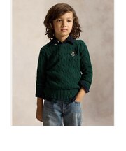 (ボーイズ 2才～7才)Polo ベア ケーブルニット コットン セーター