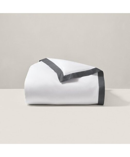 オーガニック コットン サティーン ボーダー ドゥーヴェカバー／シングルサイズ