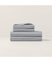 オーガニック コットン シャーティング ストライプ ボックスシーツ／ダブルサイズ