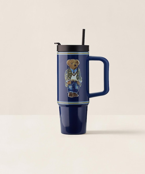 ヘリテージ Polo ベア ウォーター ボトル & ストロー