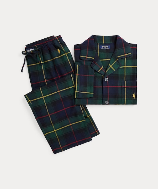 チェック フランネル パジャマ セット