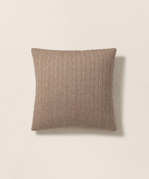 ケーブルド カシミヤ スロー ピロー