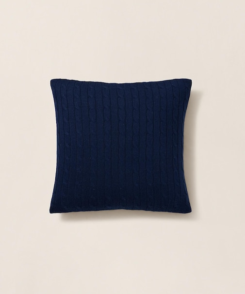 ケーブルド カシミヤ スロー ピロー