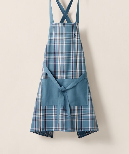 チェック コットン フル エプロン