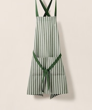 ストライプド コットン フル エプロン