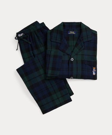 Polo ベア チェック フランネル パジャマ セット
