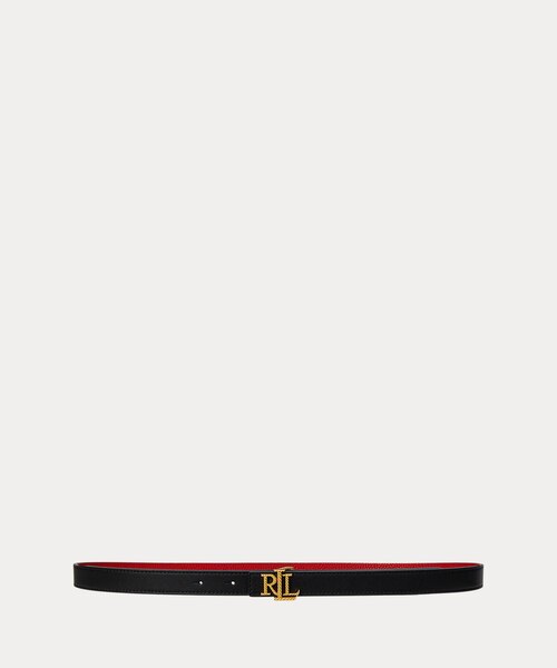 Ralph Lauren ロゴ リバーシブル エンボスド スキニー ベルト　S ロゴ リバーシブル エンボスド スキニー ベルト｜ローレン