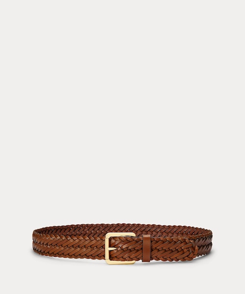 POLO RALPH LAUREN ブレーデッド レザー ベルト ブレーデッド レザー ベルト（ベルト）｜POLO RALPH LAUREN（ポロ