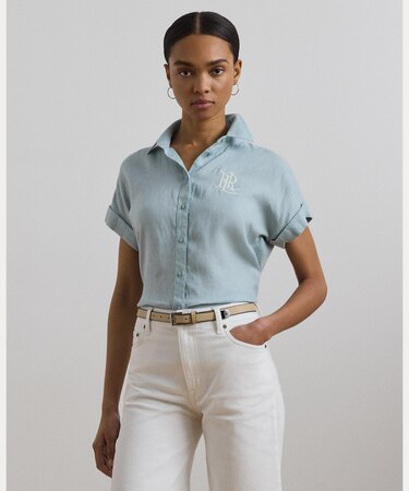 リネン ショートスリーブ シャツ