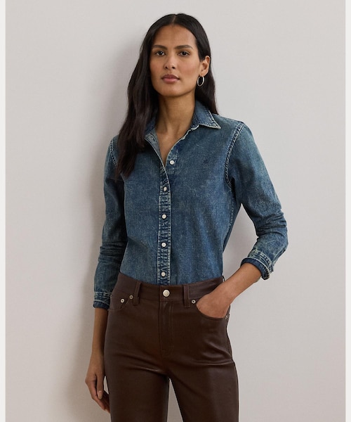 Ralph Lauren デニムシャツ クラシックフィット クラシック フィット デニム シャツ｜ローレン ラルフ ローレン