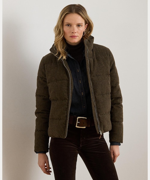 衿ニット エンボス ショートダウン｜エムエフエディトリアルの通販