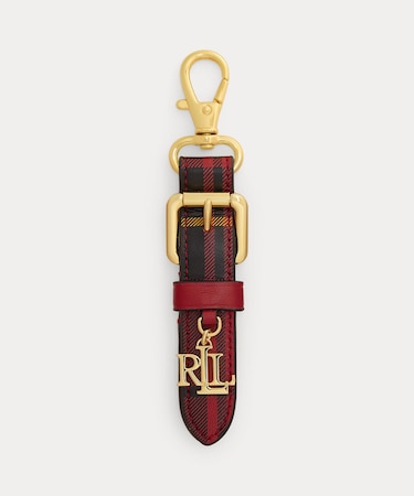 ロゴ チャーム チェック ナッパ レザー キー フォブ