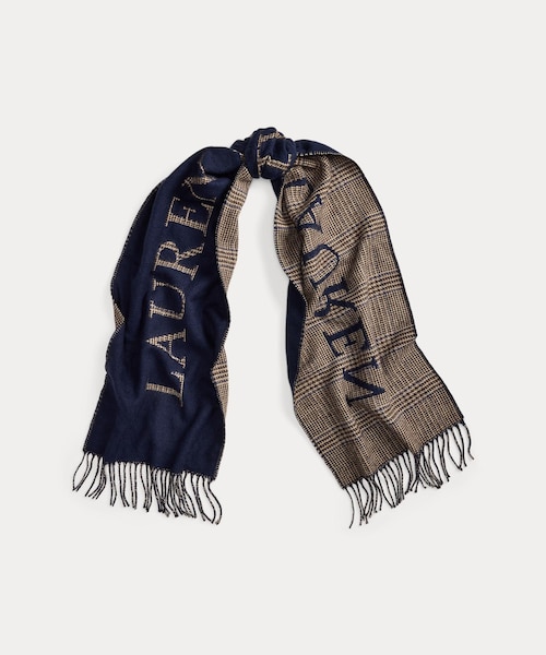 リバーシブル ロゴ ジャカード マフラー｜ローレン ラルフ