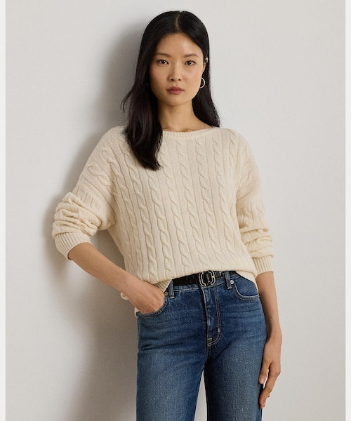 ラルフローレン ケーブルニット カシミヤ ベージュ キャメル ピチニット 平成 楽天市場】ラルフローレン POLO Ralph Lauren カシミア ケーブル