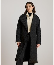 ベルテッド ダイヤモンドキルテッド ラップ コート