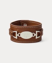 シルバープレーテッド ラムスキン ラップ ブレスレット