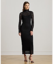 ポインテールニット タートルネック セーター ドレス